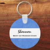 共同最高のワーカーエバー名前をカスタムするブルーグランジV02 キーホルダー (正面)