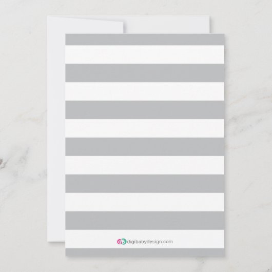 共同男女共学のベビーシャワーの黒板の招待状カード 招待状 (裏面)