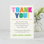 共同誕生日のサンキューカードの双生児の虹色 サンキューカード (スタンド正面)