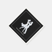 共同誕生日パーティーアダルトゴールデンダンスカップル スタンダードカクテルナプキン (角)