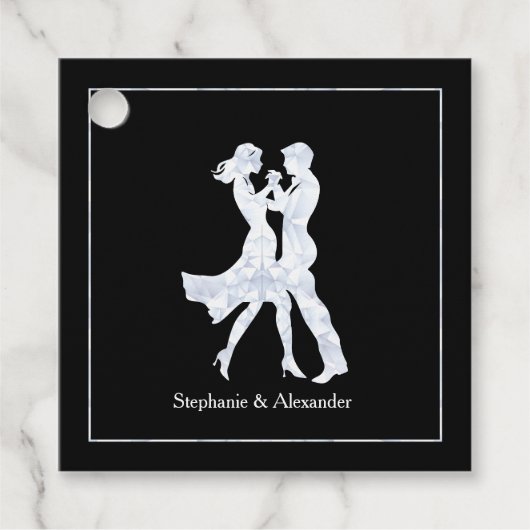 共同誕生日パーティーアダルトゴールデンダンスカップル フェイバータグ (正面)