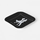 共同誕生日パーティーアダルトゴールデンダンスカップル ペーパープレート (傾斜あり)