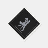 共同誕生日パーティーアダルトシルバーダンスカップル スタンダードカクテルナプキン (角)