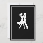 共同誕生日パーティーアダルトホワイトダンスカップル 招待状 (裏面)