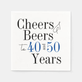 共同誕生日パーティー応援とビアーズブルー スタンダードカクテルナプキン