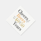 共同誕生日パーティー応援とビールミニマル スタンダードカクテルナプキン (角)