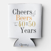 共同誕生日パーティー応援とビールミニマル 缶クーラー (正面)