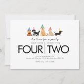 共同誕生日パーティー – ポーティテーマ 招待状 (正面)