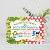 共同誕生日陸軍兵士プリンセス招待状 招待状 (スタンド正面)