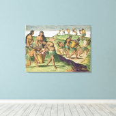 共同貯蔵庫への食料品回収 キャンバスプリント (インサイチュ (ウッドフロア))