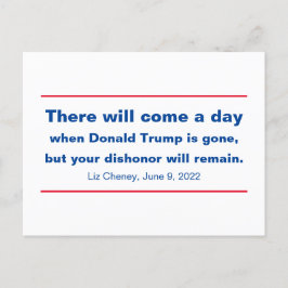 共和党あなたの不名誉はチェイニー引用文 ポストカード