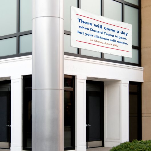 共和党あなたの不名誉はチェイニー引用文 横断幕 (ビルの外側)