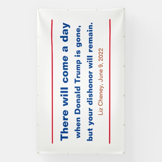 共和党あなたの不名誉はチェイニー引用文 横断幕 (縦)