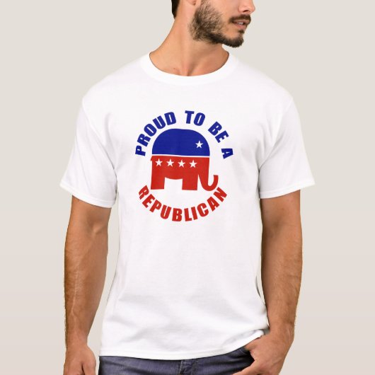 共和党があること誇りを持った Tシャツ (正面)