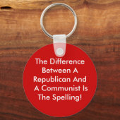 共和党と共産党の違い キーホルダー (正面)