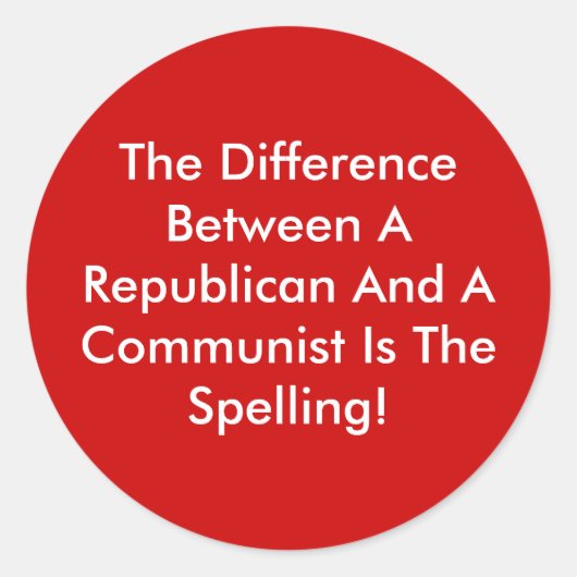 共和党と共産党の違い ラウンドシール (正面)