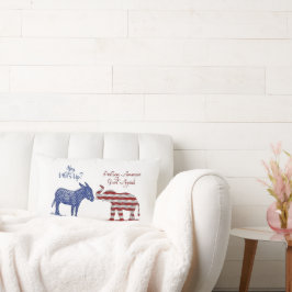 共和党と民主側のおもしろい選挙 ランバークッション