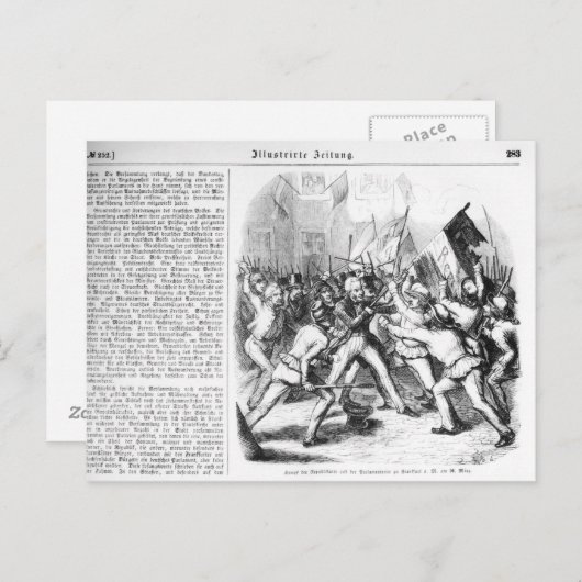 共和党と議会の間の闘い ポストカード (正面/裏面)