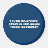 共和党に投票する働く人は似ている マグネット (正面)