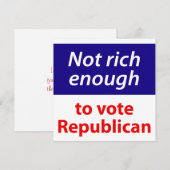共和党に投票できるほど金持ちではない 招待状 (正面/裏面)