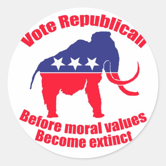 共和党に投票 ラウンドシール (正面)