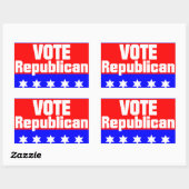 共和党に投票 長方形シール (シート)