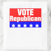 共和党に投票 長方形シール (バッグ)