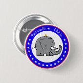 共和党のひよこ 缶バッジ (正面&裏面)