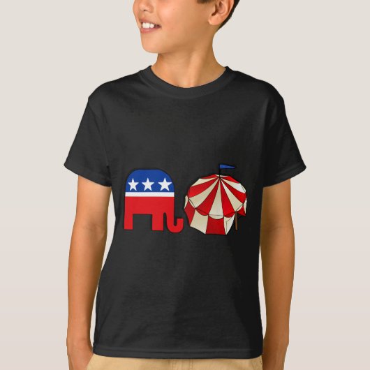 共和党のサーカス・ゾウ Tシャツ (正面)