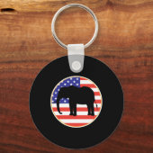 共和党のシンボルエレファントデザイン キーホルダー (正面)