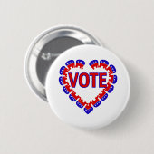 共和党のゾウに投票する 缶バッジ (正面&裏面)