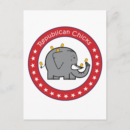 共和党のチクチ ポストカード (正面)