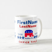 共和党のテンプレート コーヒーマグカップ (正面右)