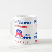 共和党のテンプレート コーヒーマグカップ (正面左)