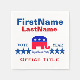 共和党のテンプレート スタンダードカクテルナプキン