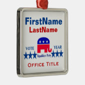 共和党のテンプレート メタルオーナメント (右)