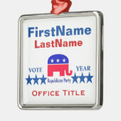 共和党のテンプレート メタルオーナメント (左)