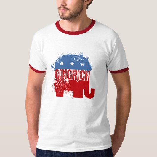 共和党のニュート・ギングリッチ Tシャツ (正面)