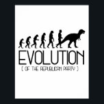 共和党のパーティーの進化 – Pro-Science ポスター<br><div class="desc">科学者の抵抗ギア – 科学実在は事実は事実である！ショップオリジナル科学、気候変動とTシャツ、シール、マグカップなどの政治的表現！デザイン: SisterResister.com</div>