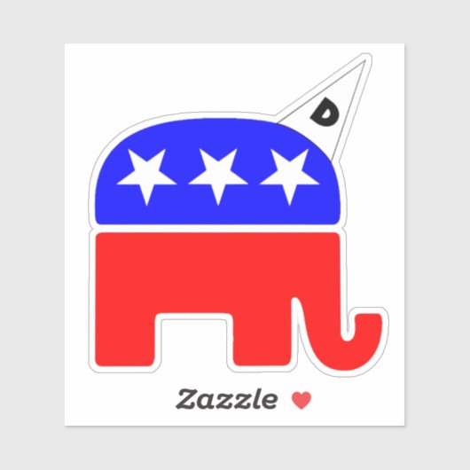 共和党のパーティーロゴのダンセ シール (シート)