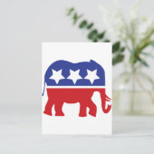 共和党のパーティーロゴ – 更新！ インビテーションポストカード (スタンド正面)