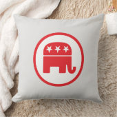 共和党のパーティー政治的シンボル(象) クッション (ブランケット)