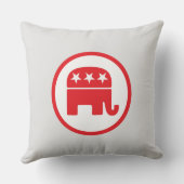 共和党のパーティー政治的シンボル(象) クッション (裏面)