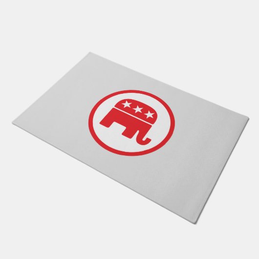共和党のパーティー政治的シンボル(象) ドアマット (アングル)