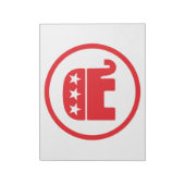 共和党のパーティー政治的シンボル（象） ノートパッド (回転)