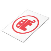 共和党のパーティー政治的シンボル（象） ノートパッド (アングル)