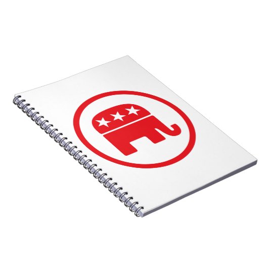 共和党のパーティー政治的シンボル(象) ノートブック (右側)