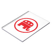 共和党のパーティー政治的シンボル(象) ノートブック (左側)