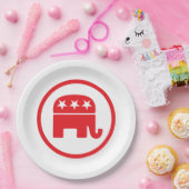 共和党のパーティー政治的シンボル（象） ペーパープレート (パーティー)