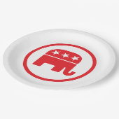 共和党のパーティー政治的シンボル（象） ペーパープレート (アングル)
